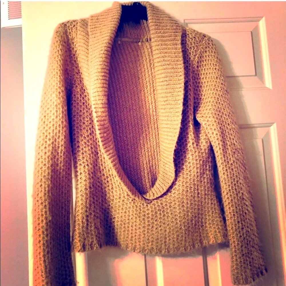 soft sweater business casual scarf neck sexy look